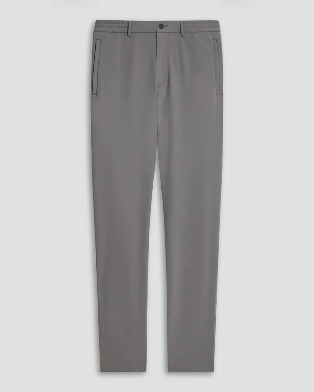 Theory Curtis Drawstring Pant in Precision Ponte in CARBON Shell: 73% Polyamide, 27% Elastane; Back: 73% Polyamide, 27% Elastane, photo 5 of 10 from Theory