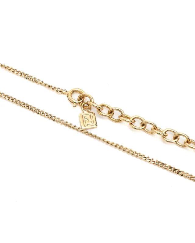 Fendi Rhinestone Logo Necklace from A Retro Tale, photo 4 of 4