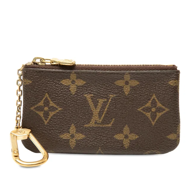 Brown Louis Vuitton Monogram Pochette Cles Coin Pouch in Brown Coated canvas from Designer Revival