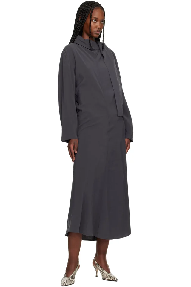 Studio Nicholson Gray Haria Midi Dress, photo 4 of 4 from SSENSE