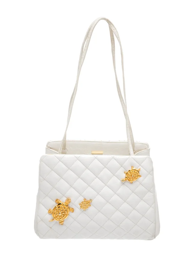 Judith Leiber Leather Top Handle Bag in Leather from The RealReal