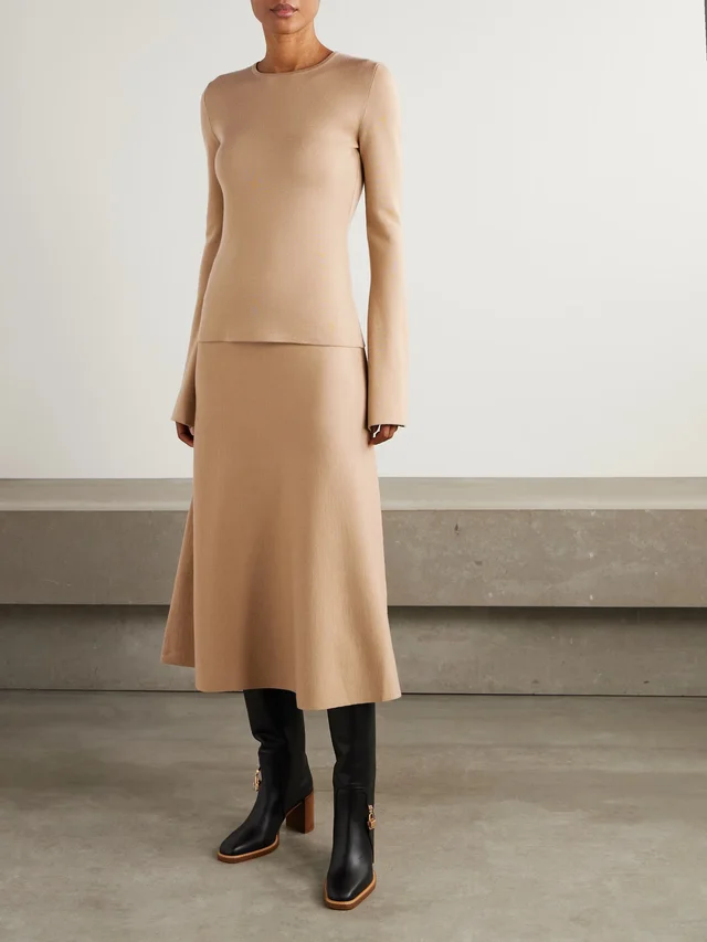 GABRIELA HEARST Mason wool, silk and cashmere-blend sweater in Beige, photo 2 of 2 from NET-A-PORTER (Canada)