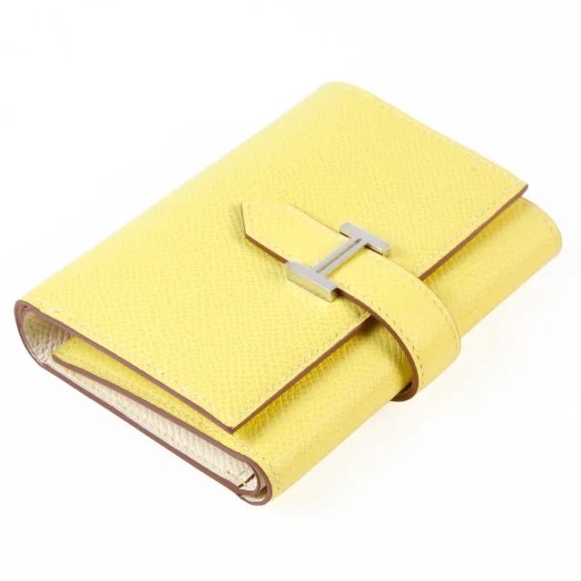 Hermès Bearn Combine Tri-fold Wallet Jaune Poussin (1Z) Nata (I2) in Yellow Epsom leather from Ginza Xiaoma, photo 3 of 4