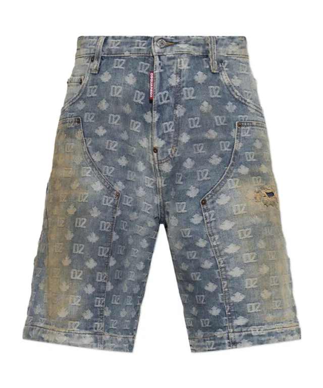 Dsquared2 D2 monogram dirty wash carpenter shorts from SENSER, photo 1 of 1