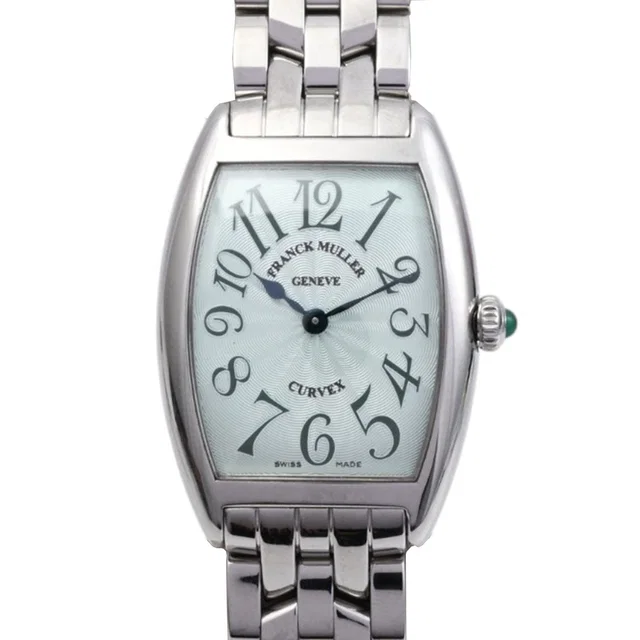 Franck Muller Tonneau Curvex 1752QZ Quartz Pastel Green in Green from VINTAGE QOO TOKYO