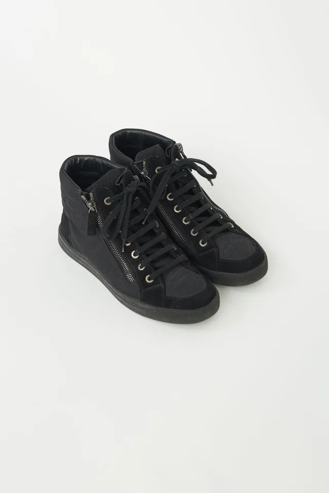 Chanel Canvas Hi-Top Sneaker in Canvas from VSP Consignment