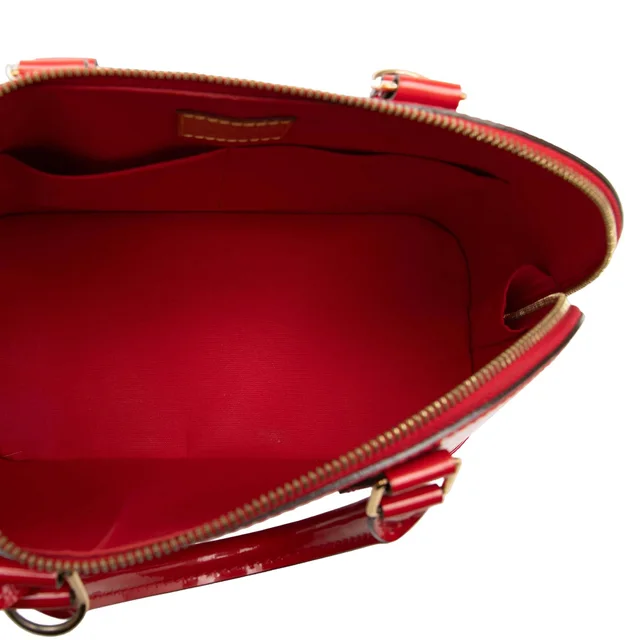 Red Louis Vuitton Monogram Vernis Alma PM Handbag in Red Leather from Designer Revival, photo 2 of 2