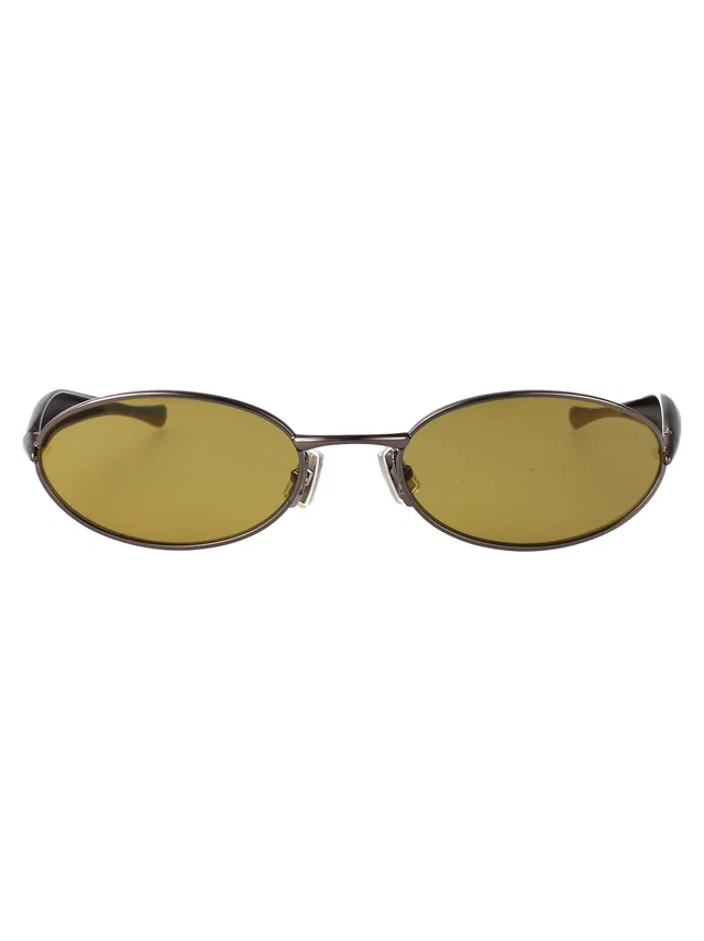 Bottega Veneta Bv1386s Ruthenium Metal Sunglasses — Yellow in Yellow from HEWI