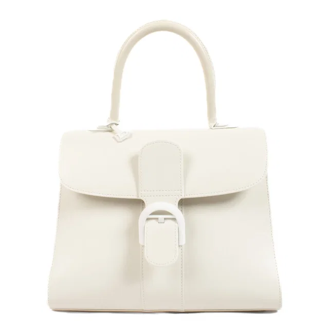 Delvaux Ivory Box Calf Brillant MM in White Box leather from Labellov