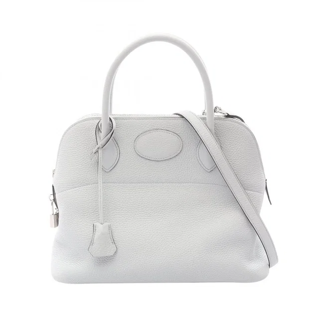 Hermès Handbag Bolide 31 Blue Perlee Leather in Blue Leather from The Reluxe