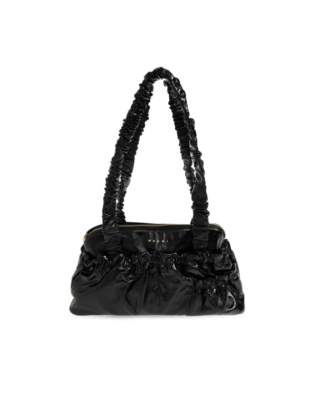 Marni Shoulder Bag — Black in Black Calfskin from HEWI