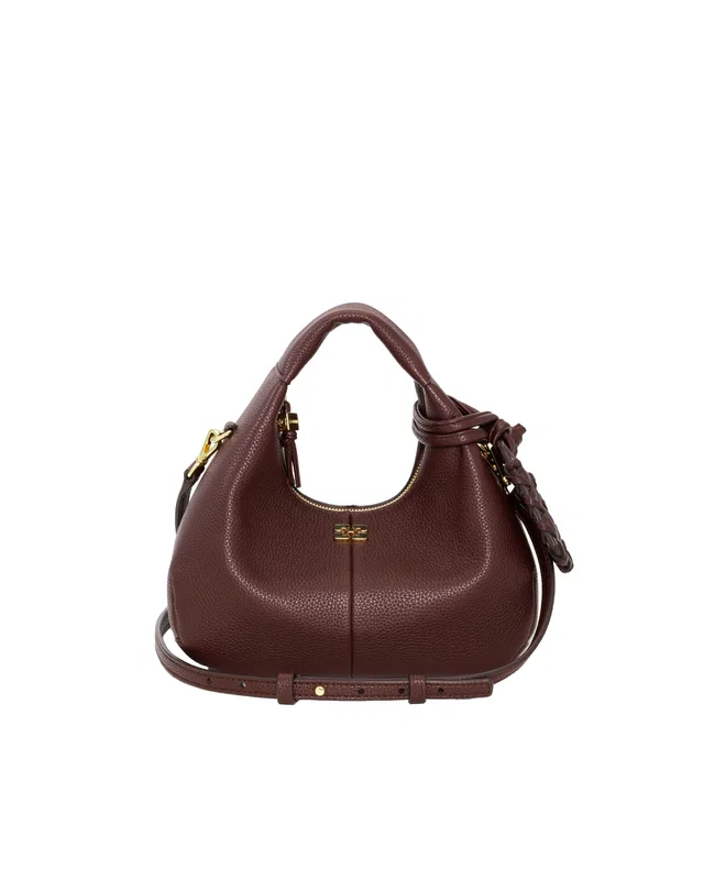 GANNI Eco-Leather Hobo Bag — Brown in Brown Leather from HEWI