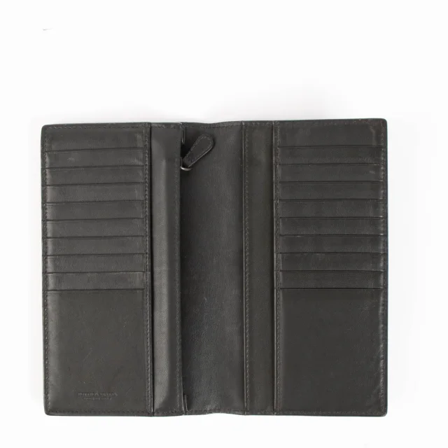 Bottega Veneta Black Intrecciato Leather/Karung Snakeskin Wallet in Black Woven leather from Labellov, photo 3 of 3