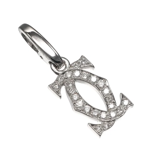 Cartier 2C Charm Au750 Diamond Pendant from LuxUness
