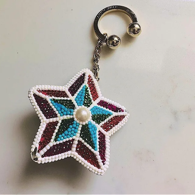 Judith Leiber Vintage Rare Jeweled Encrusted Star Key & Card Holder in red|pink from Poshmark
