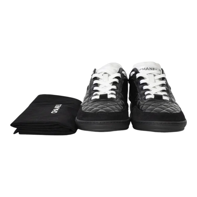 Chanel Black Sneaker Shoes - size 38.5 in Black from Luxury Promise