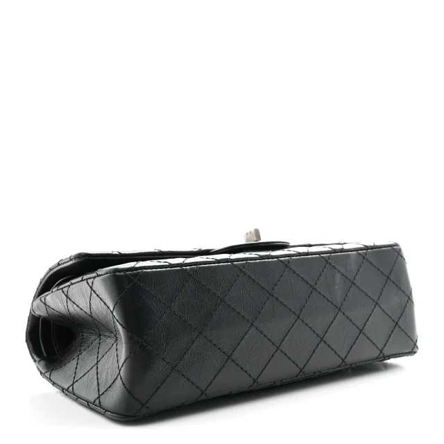 Chanel Aged Calfskin Quilted 2.55 Reissue 225 Flap Black in Black Calfskin from FASHIONPHILE, photo 4 of 10