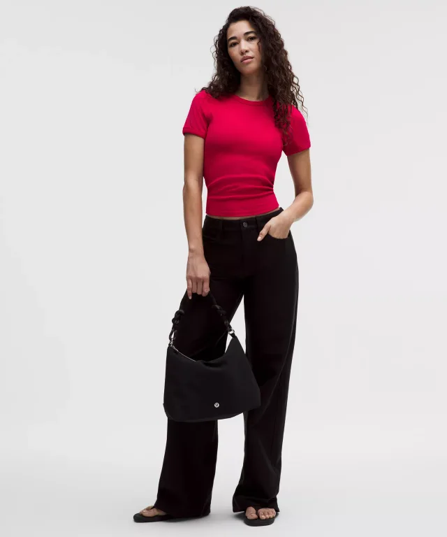 lululemon Hold Tight Micro-Rib Straight-Hem T-Shirt in Mulberry Spark, photo 2 of 6 from lululemon