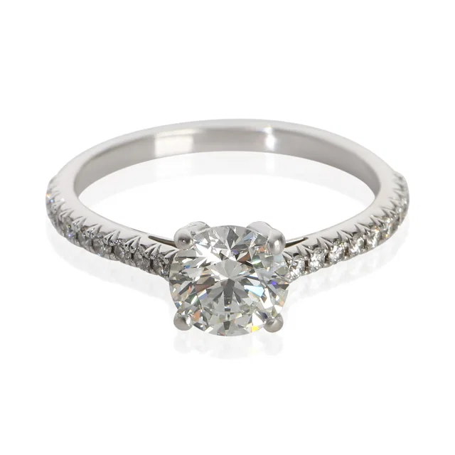 Tiffany & Co. 0.91 Ct Round Brilliant Diamond Novo Engagement Ring 950 from HEWI