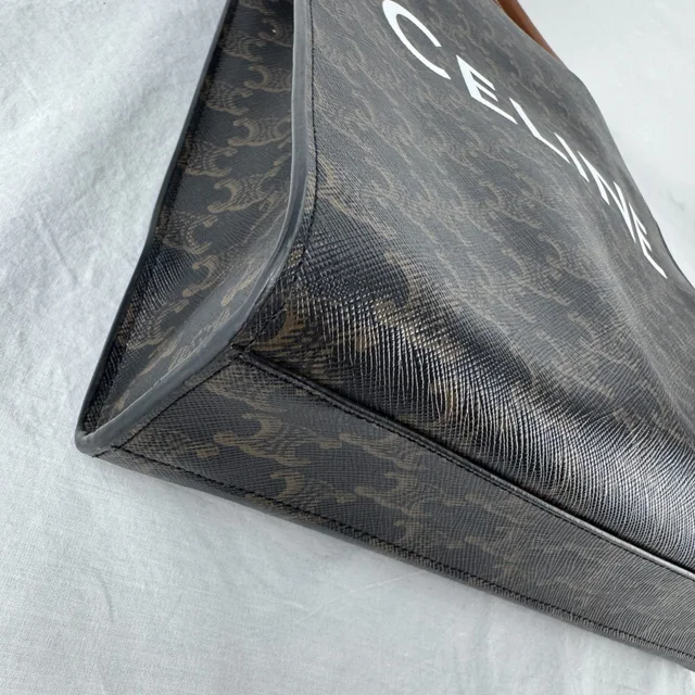 Celine Small Vertical Cabas Bag in calfskin, Canvas from Reowned, photo 7 of 8