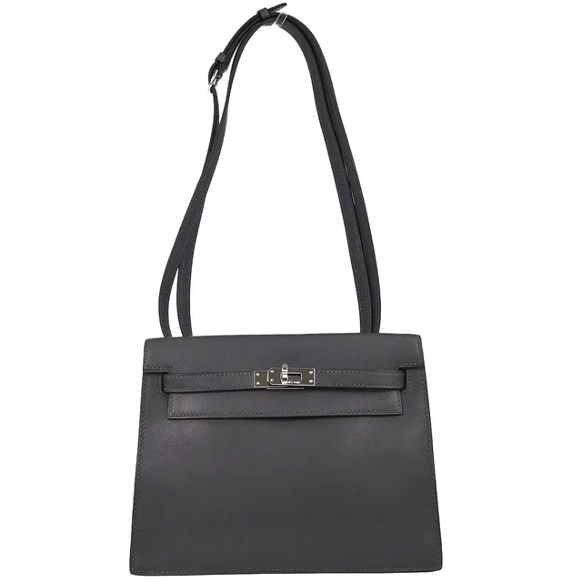Hermès Ardoise Evercalf Kelly Danse Shoulder Bag from AMORE Vintage Tokyo