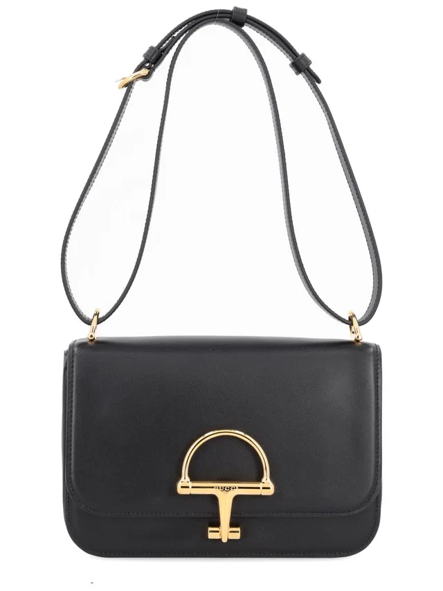 Gucci Siena Shoulder Bag — Black Calf Leather in Black Calfskin from HEWI