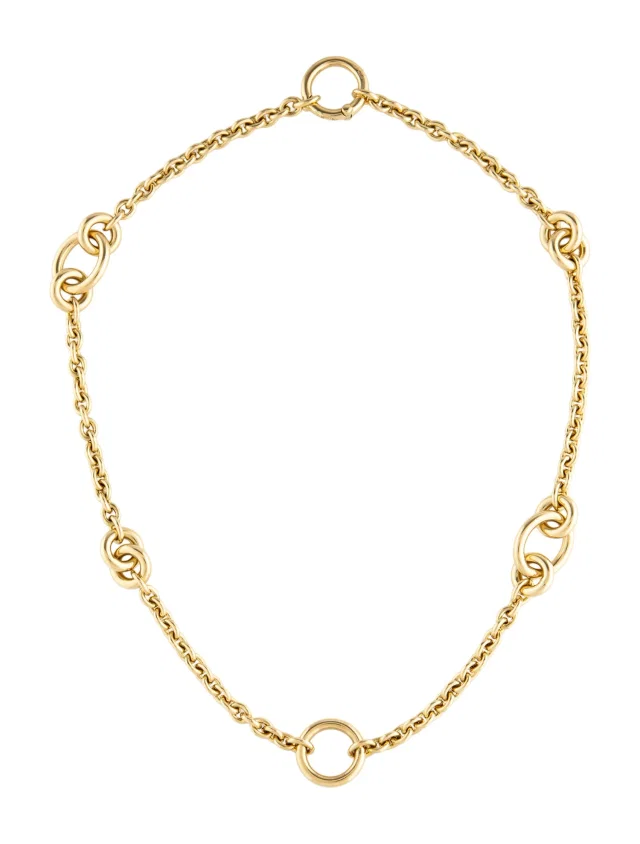 Pomellato 18K Chain Link Choker Necklace, 15" in multicolor from The RealReal