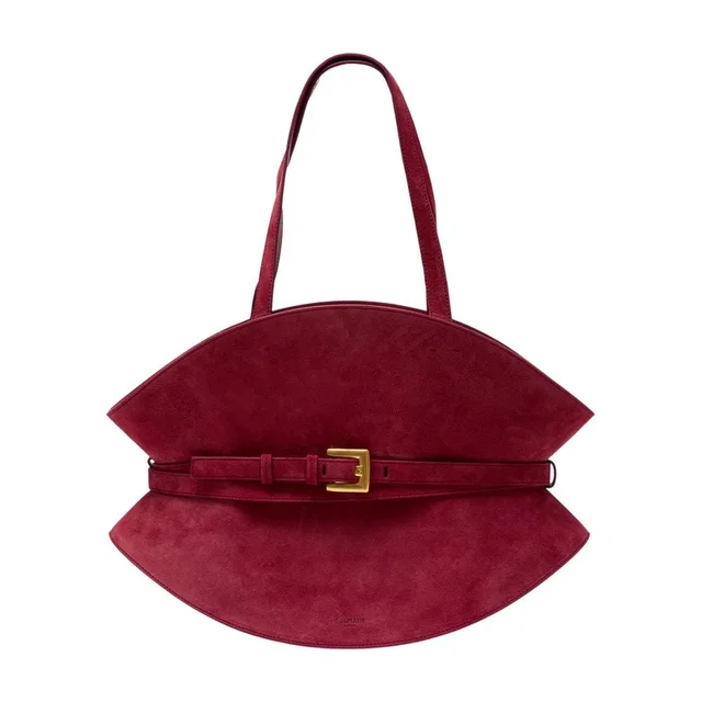 Balmain Shuffle Shoulder Bag — Red Calfskin in Red Calfskin from HEWI