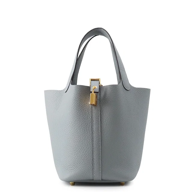 Hermès Picotin Lock Green Pantan Taurillon Clemence Size PM in Green Clemence leather from GALLERY RARE