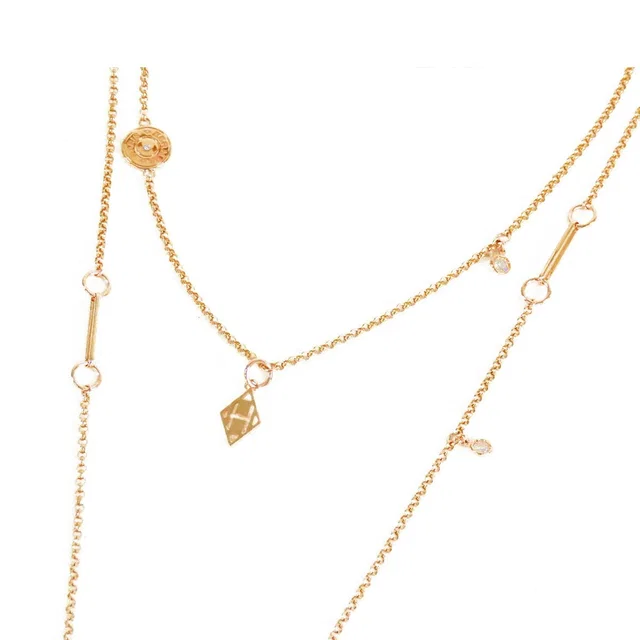 Hermès Gambade Necklace Pink Gold 18K Diamond in Pink from The Reluxe