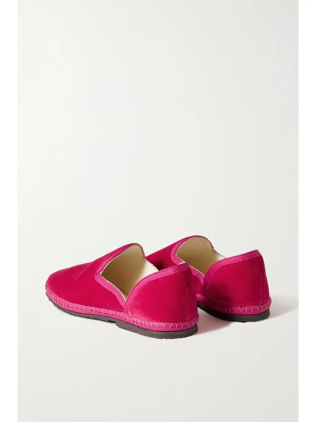 THE ROW KIDS Friulane velvet slippers in Pink, photo 2 of 2 from NET-A-PORTER (Canada)
