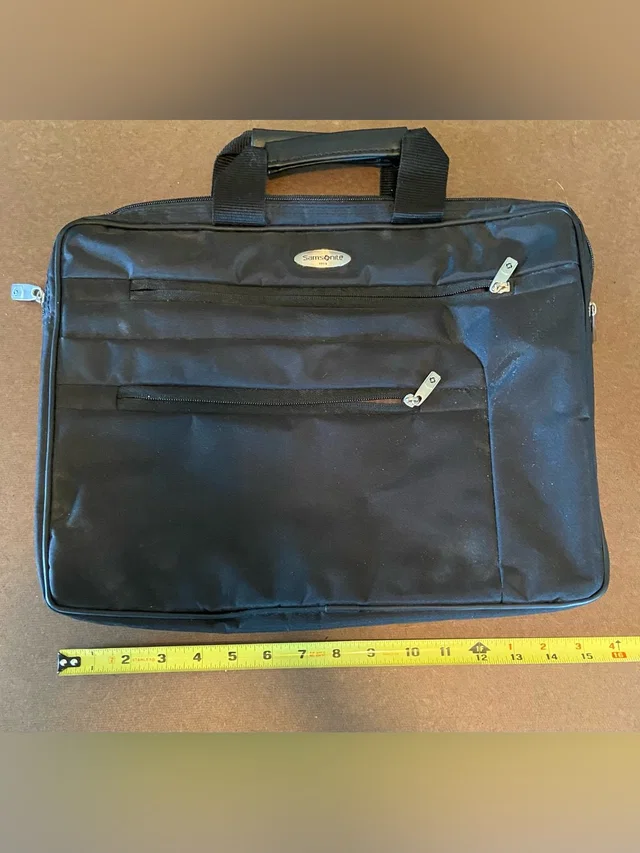 Samsonite Laptop Briefcase With Front Zip Pockets in black from Poshmark
