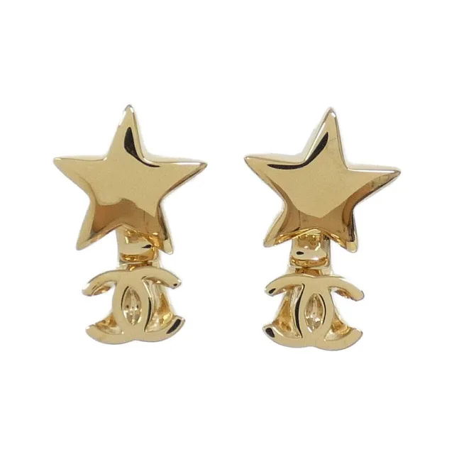 Chanel Earrings Gold in Gold from The Reluxe