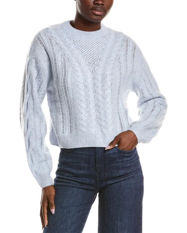 NAADAM Airy Cable Crewneck 100% Cashmere Sweater, image 1 of 1 from Rue La La