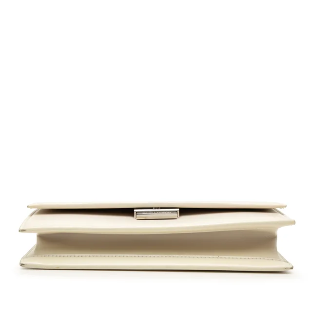 White Saint Laurent Small Leather Babylone Crossbody in White Leather from Designer Revival, photo 2 of 2
