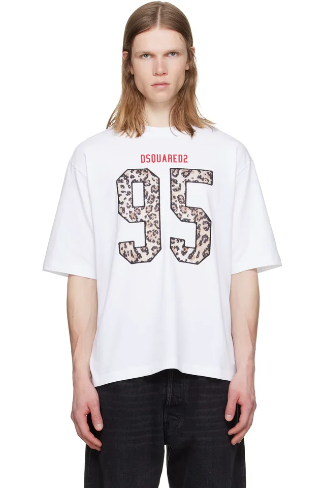Dsquared2 White Wild2 Loose Fit T-shirt, image 1 of 1 from SSENSE