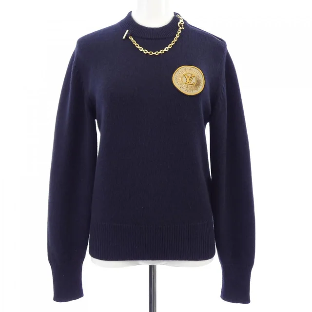 Louis Vuitton Chain Detail Patch Sweater Knit in Cashmere from The Reluxe