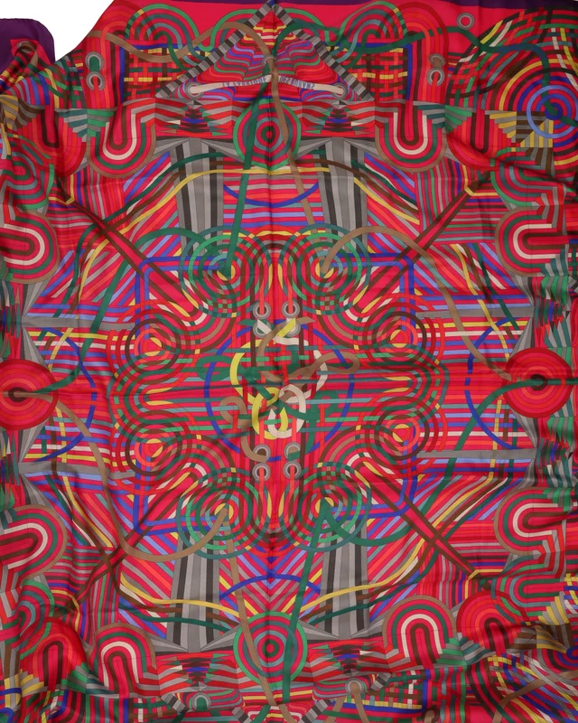Hermès Carré 140 La Fabrique Des Rubans Silk Scarf in Silk from A Retro Tale, photo 2 of 3