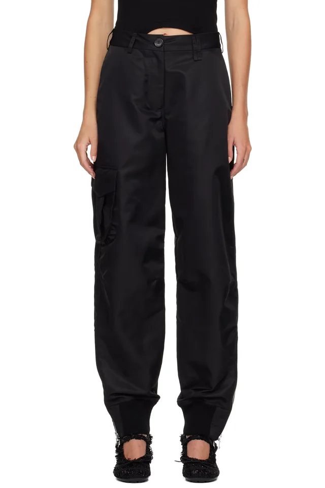 Simone Rocha Black Multi Pocket Ankle Zip Trousers, image 1 of 1 from SSENSE