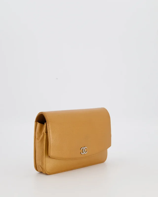 Chanel Gold Wallet on Chain Bag in Gold Caviar leather from Sellier, photo 6 of 22