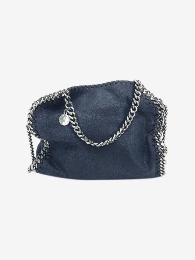 Stella McCartney Navy Falabella chain shoulder bag in Navy Leather from Sign of the Times