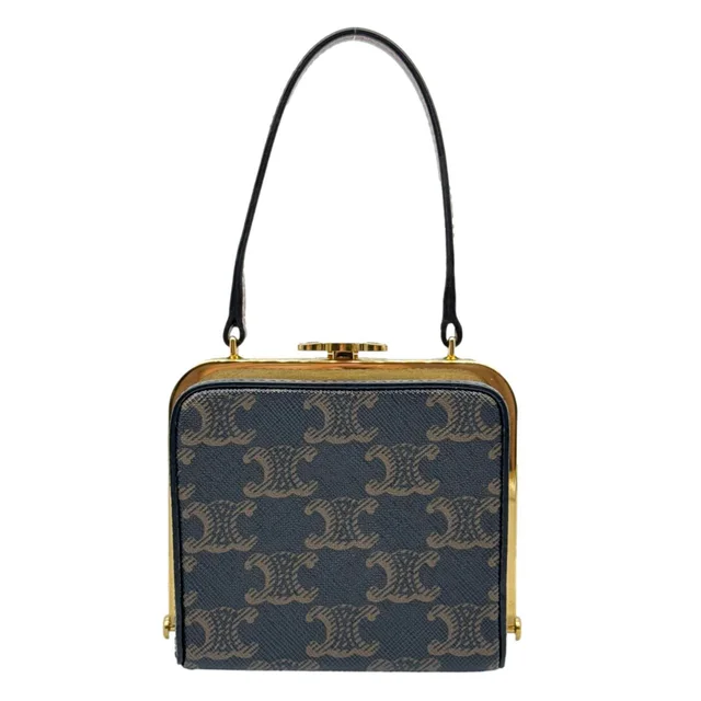Celine Triomphe Canvas Minaudiere Bag Brown in Brown Canvas from Dallas Designer Handbags