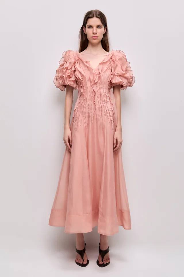 AJE Seraphina Midi Dress in Pink from Aje, photo 1 of 1