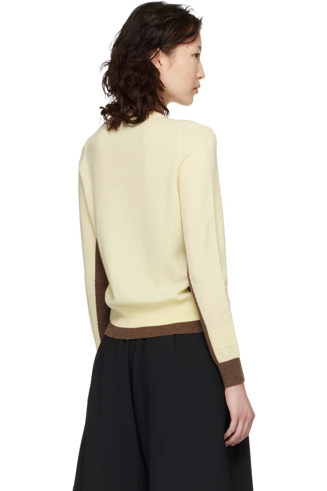 B.B. Wallace Yellow & Brown Hockney Sweater, photo 3 of 4 from SSENSE