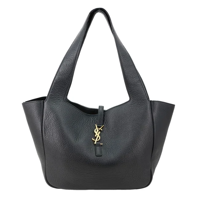 Saint Laurent Le 5 a 7 Bea Grained Leather Tote Bag Black in Black Caviar leather from Dallas Designer Handbags