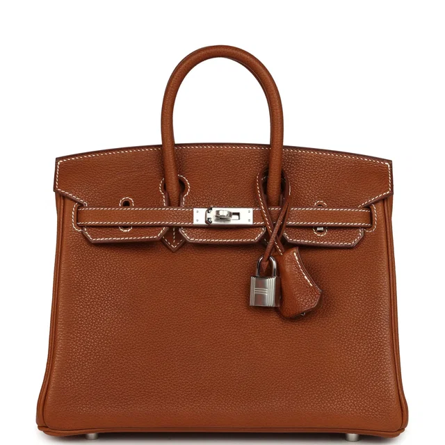 Hermès Birkin 25 Fauve Barenia Faubourg Palladium Hardware in Calfskin from Madison Avenue Couture