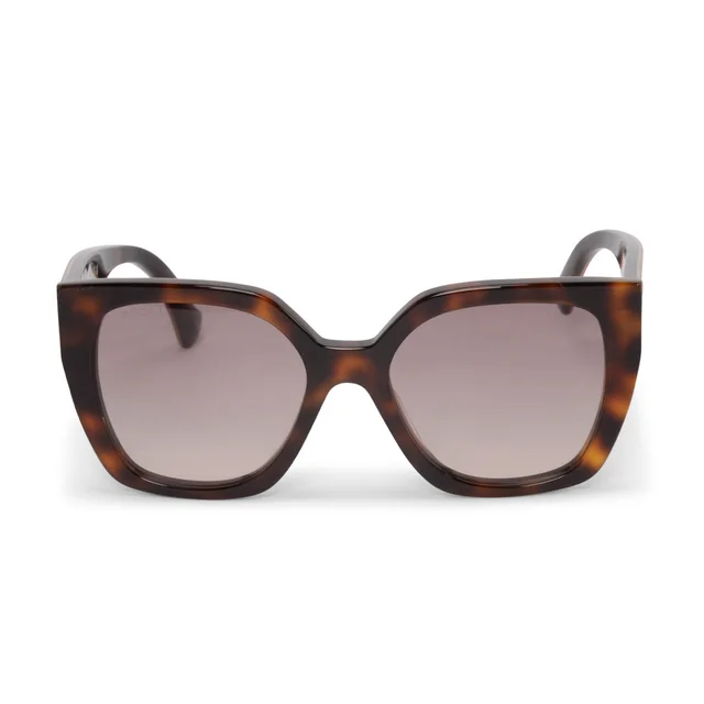 Gucci GG Oversized Square Sunglasses in Havana from Blue Spinach