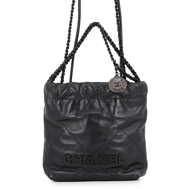 Chanel CHANEL22 ChainShoulder Bag BlackAS3980 Shiny Calf Leather Size Mini in Calfskin from GALLERY RARE