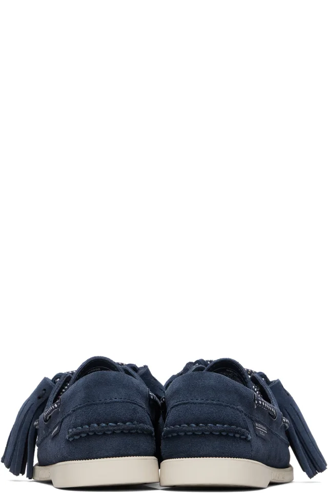 Weekend Max Mara Navy Sebago Edition Dockside Boat Shoes, photo 2 of 5 from SSENSE