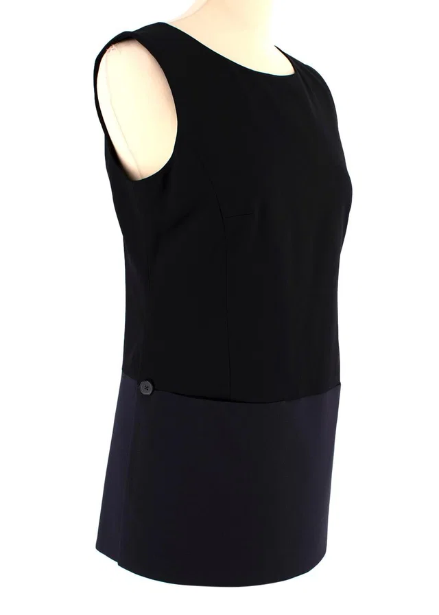 Jil Sander Black & Navy Wool Tunic in Black Wool from HEWI